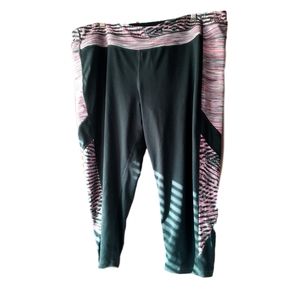 Pink and Gray Free to Be Active Capri Leggings
